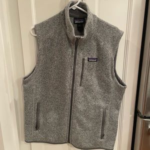 Men’s Grey Pategonia polyester vest. Used.